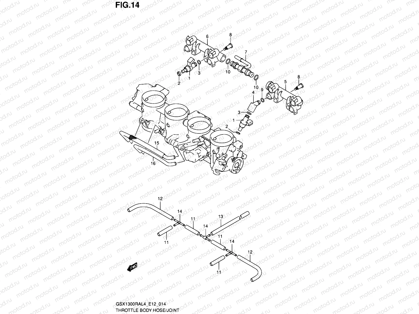 14 - THROTTLE BODY HOSE/JOINT