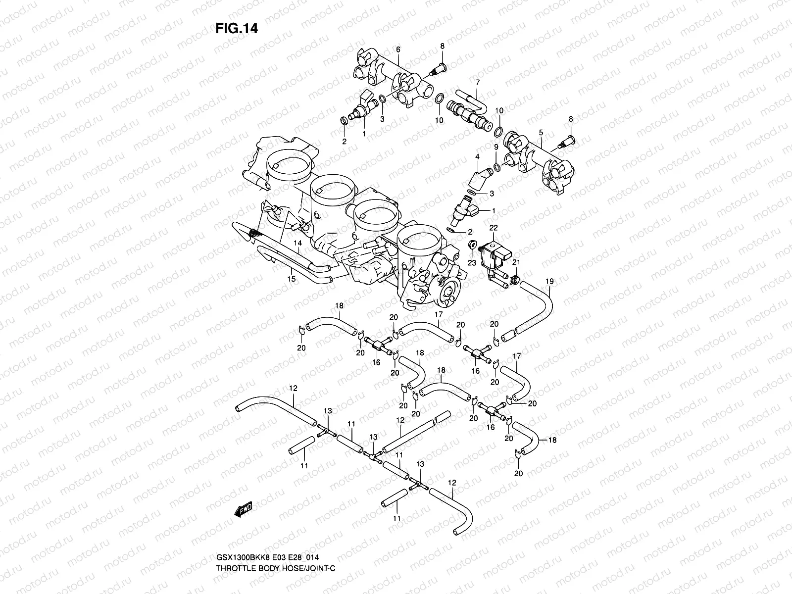 14 - THROTTLE BODY HOSE/JOINT