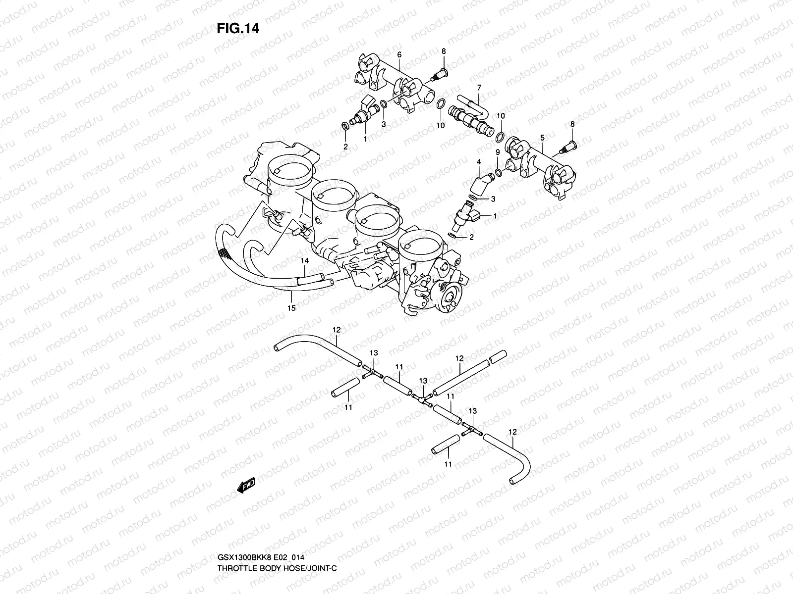 14 - THROTTLE BODY HOSE/JOINT