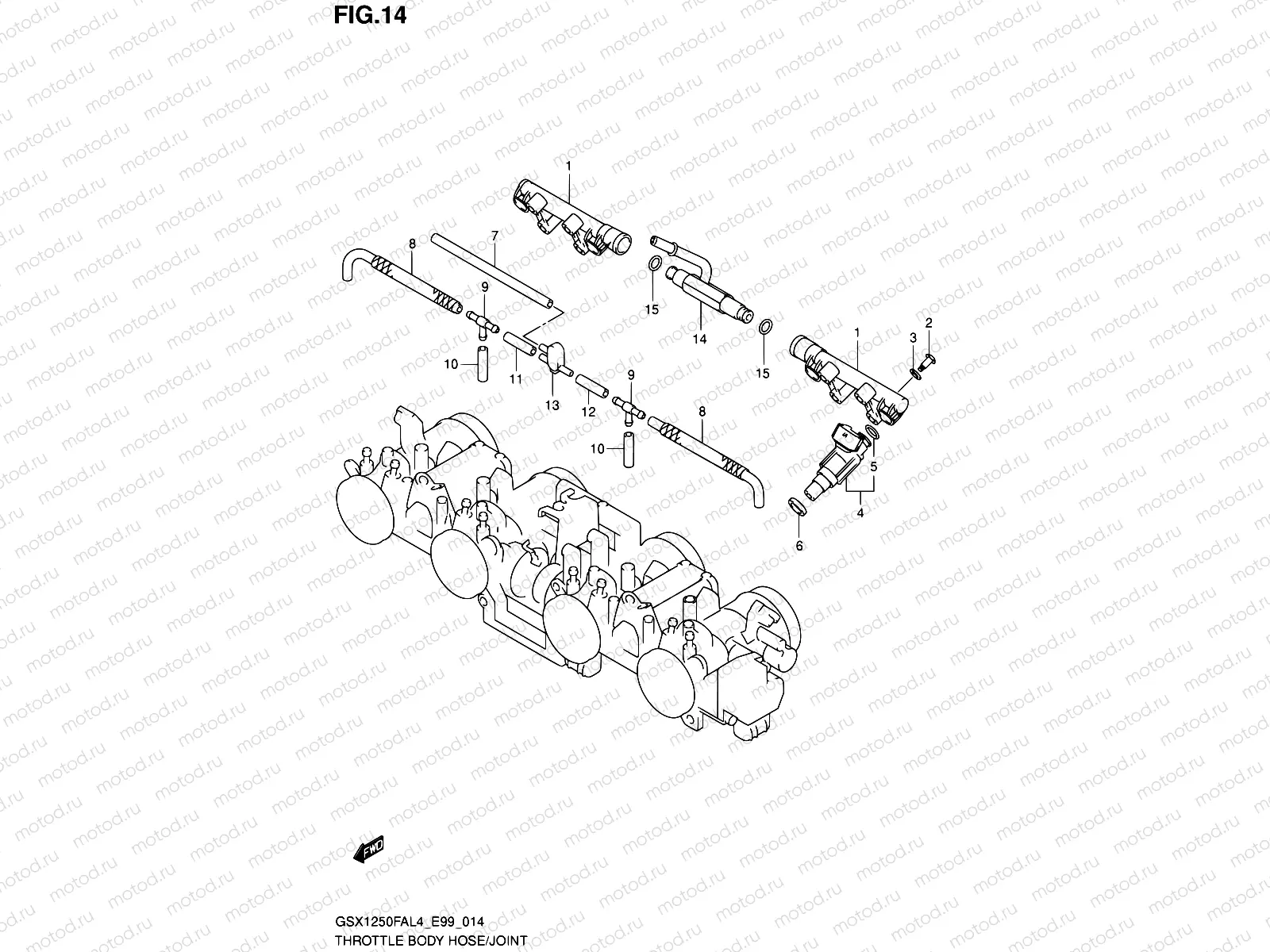 14 - THROTTLE BODY HOSE/JOINT