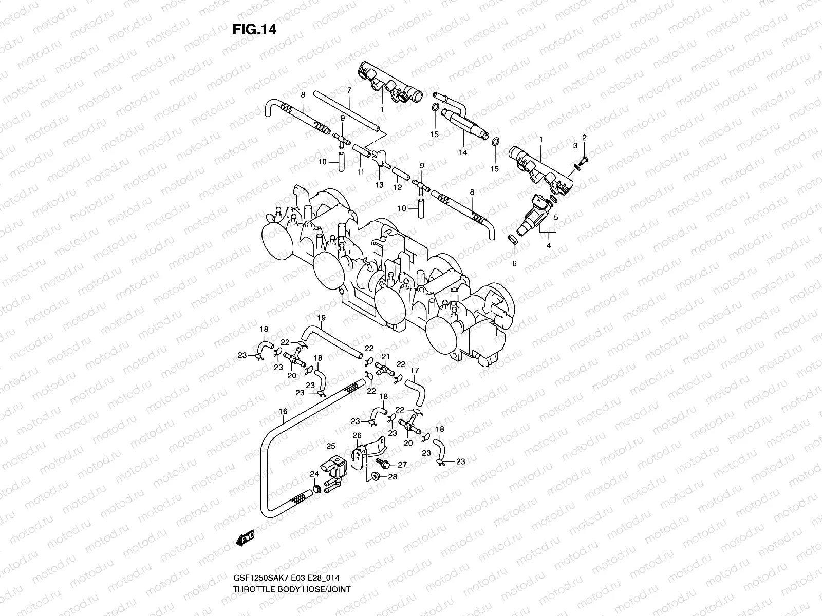 14 - THROTTLE BODY HOSE/JOINT