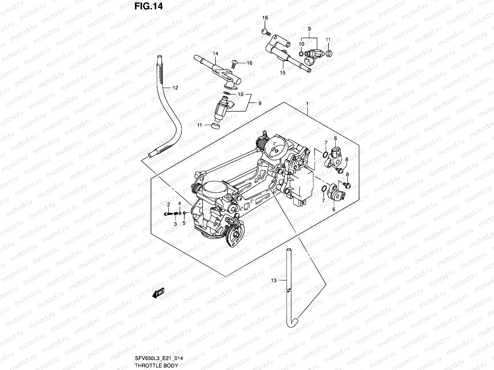 14 - THROTTLE BODY (SFV650UL3 E24)