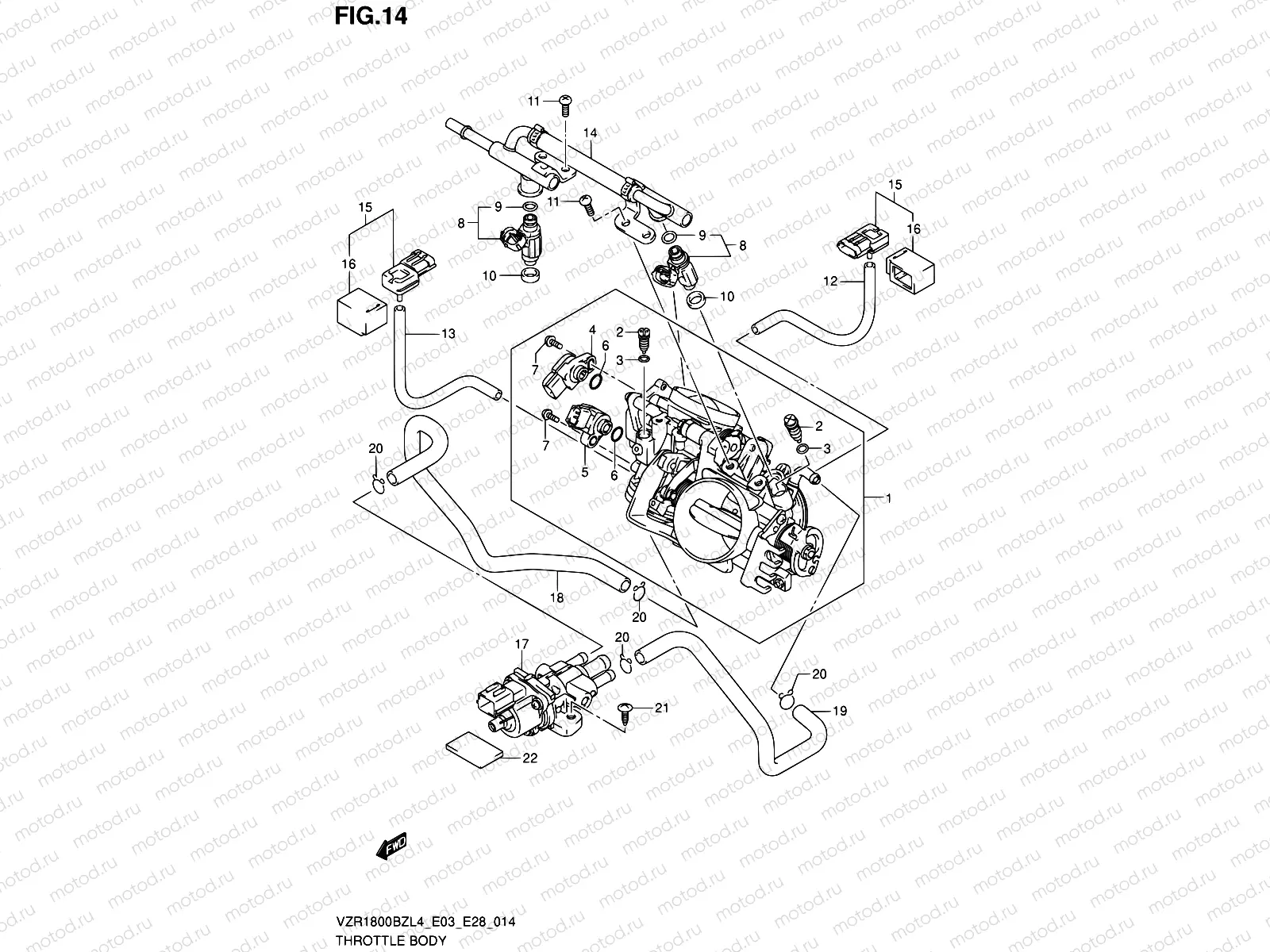 14 - THROTTLE BODY (VZR1800BZL4 E28)