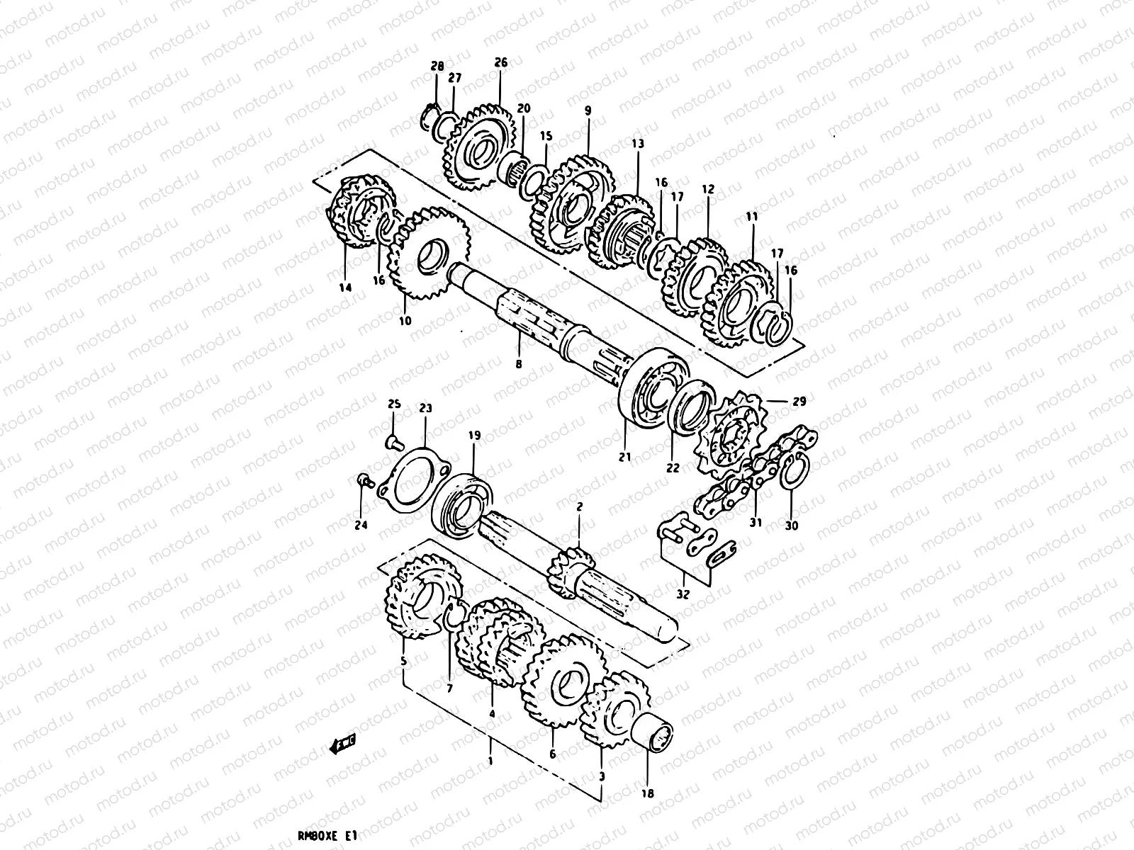 14 - TRANSMISSION (MODEL E)
