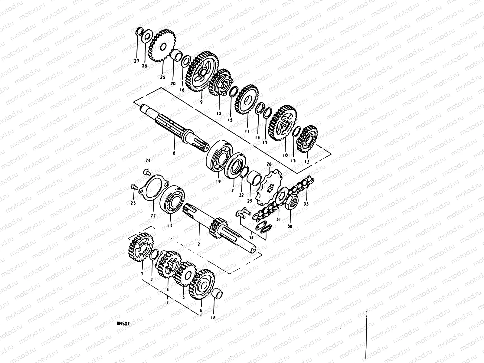 14 - TRANSMISSION (RM50N, RM50T, RM50X)