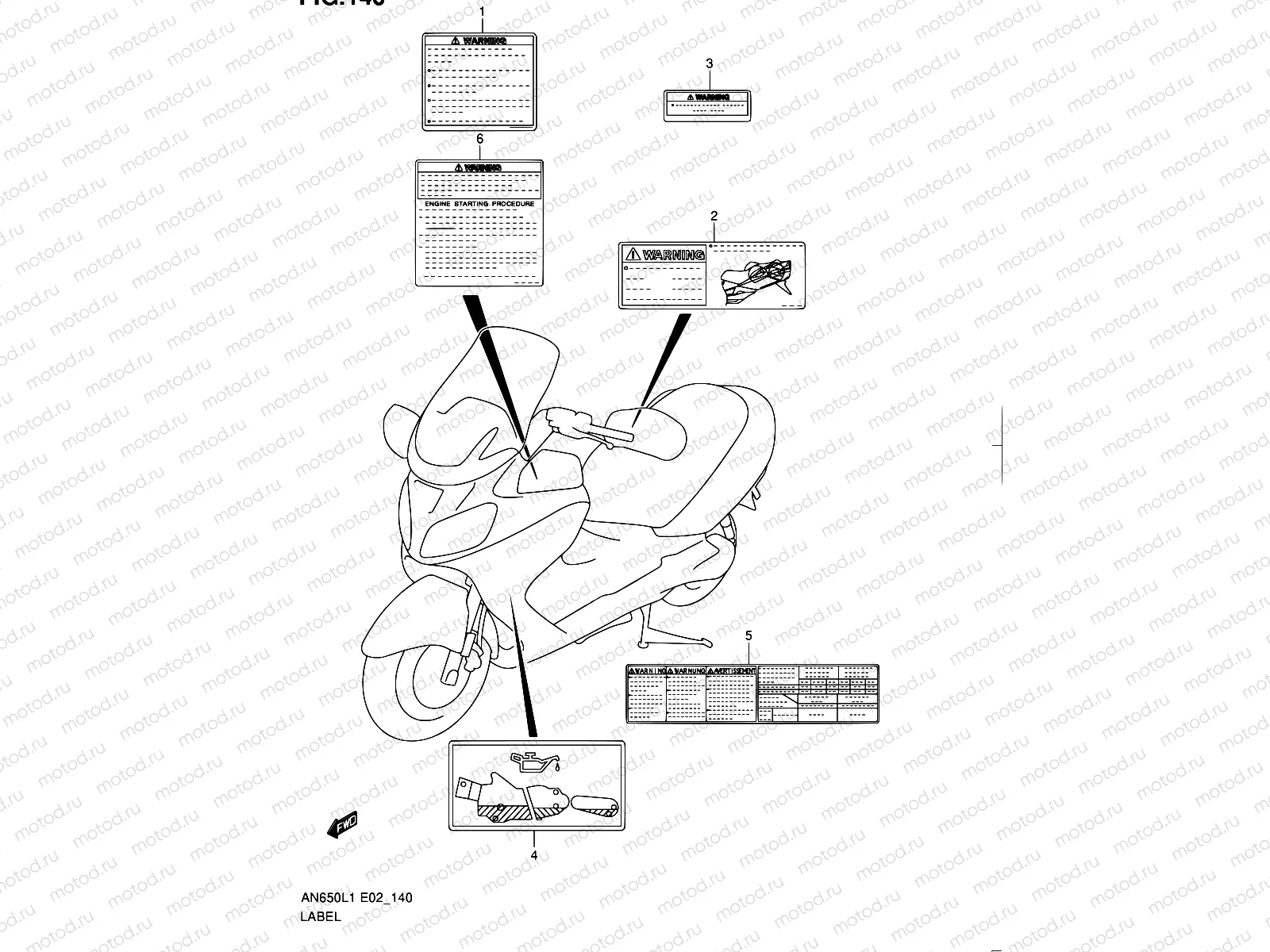 140 - LABEL (AN650AL1 E02)