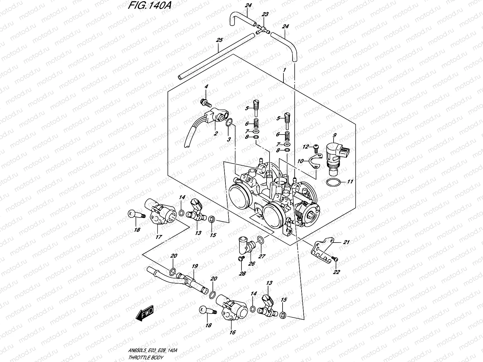 140A - THROTTLE BODY (AN650L5 E03)