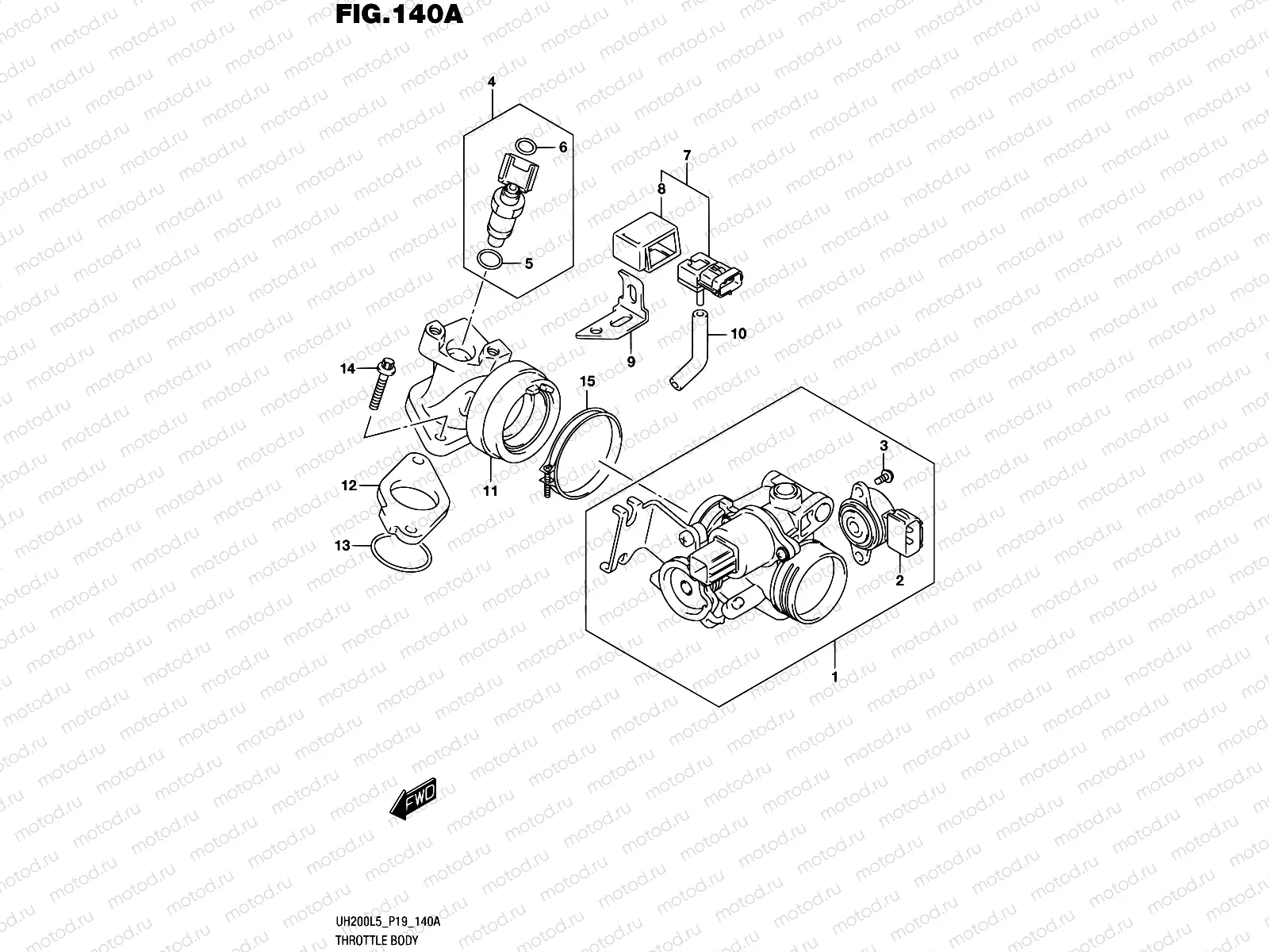 140A - THROTTLE BODY (UH200L5 P04)