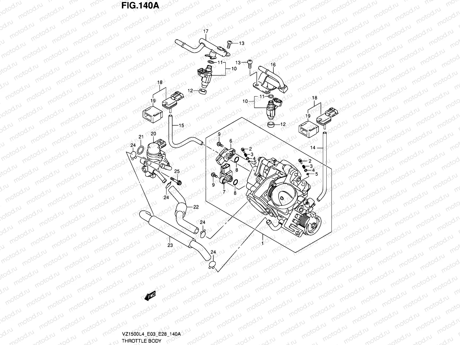 140A - THROTTLE BODY (VZ1500L4 E03)