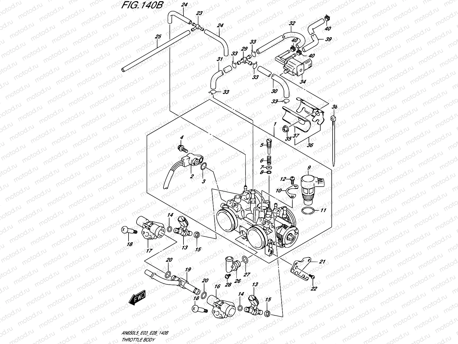 140B - THROTTLE BODY (AN650L5 E33)