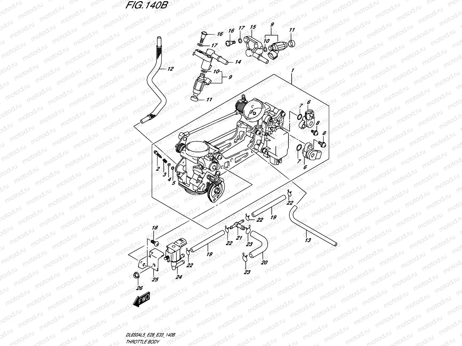 140B - THROTTLE BODY (DL650AL5 E33)