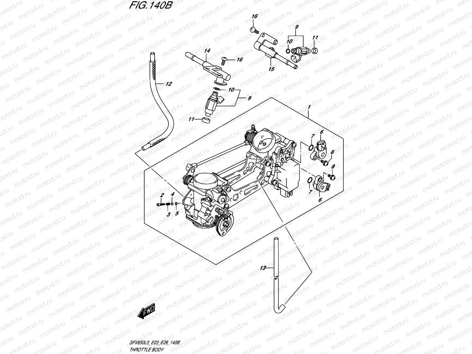 140B - THROTTLE BODY (SFV650L5 E28)