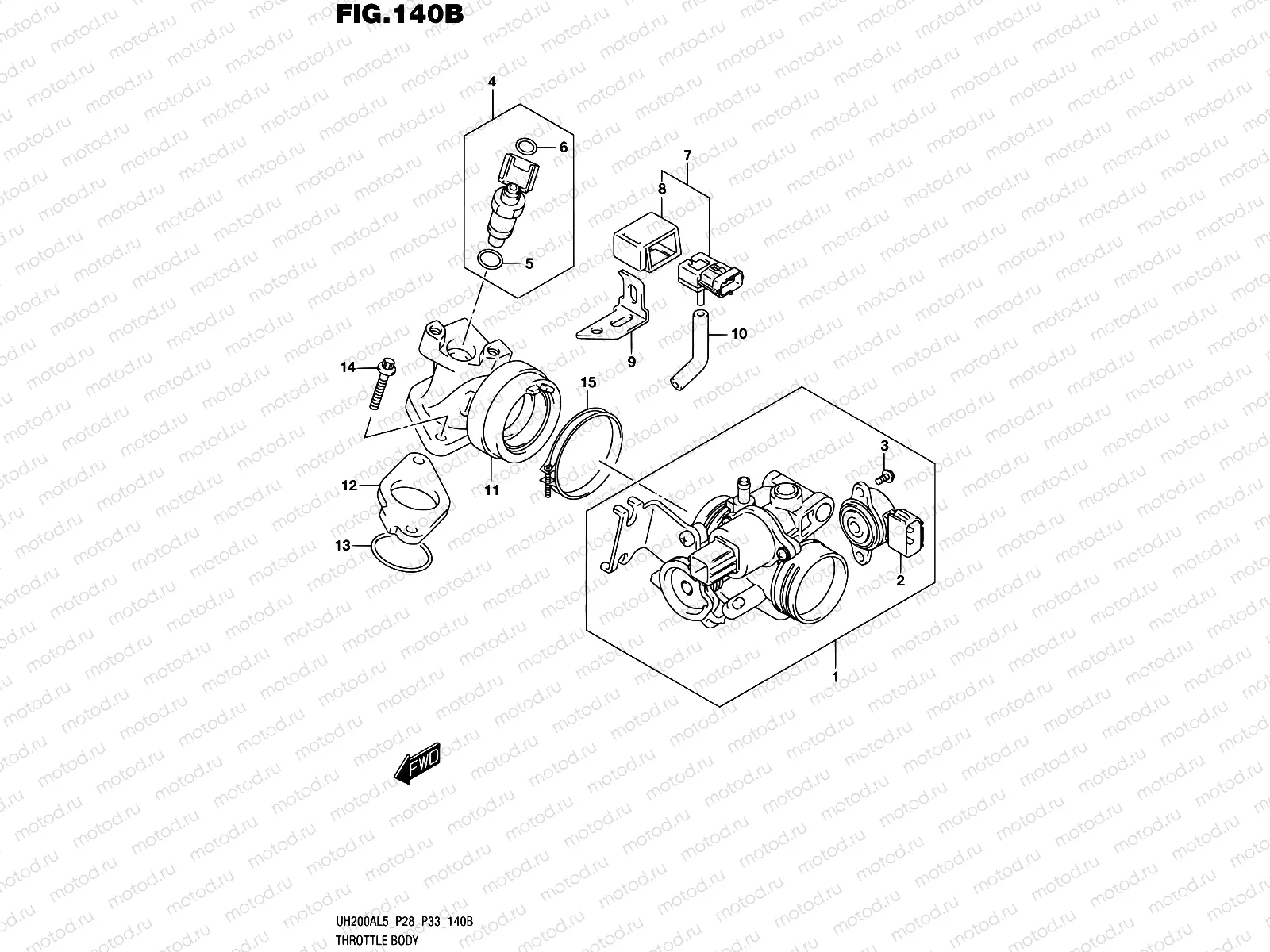 140B - THROTTLE BODY (UH200AL5 P33)