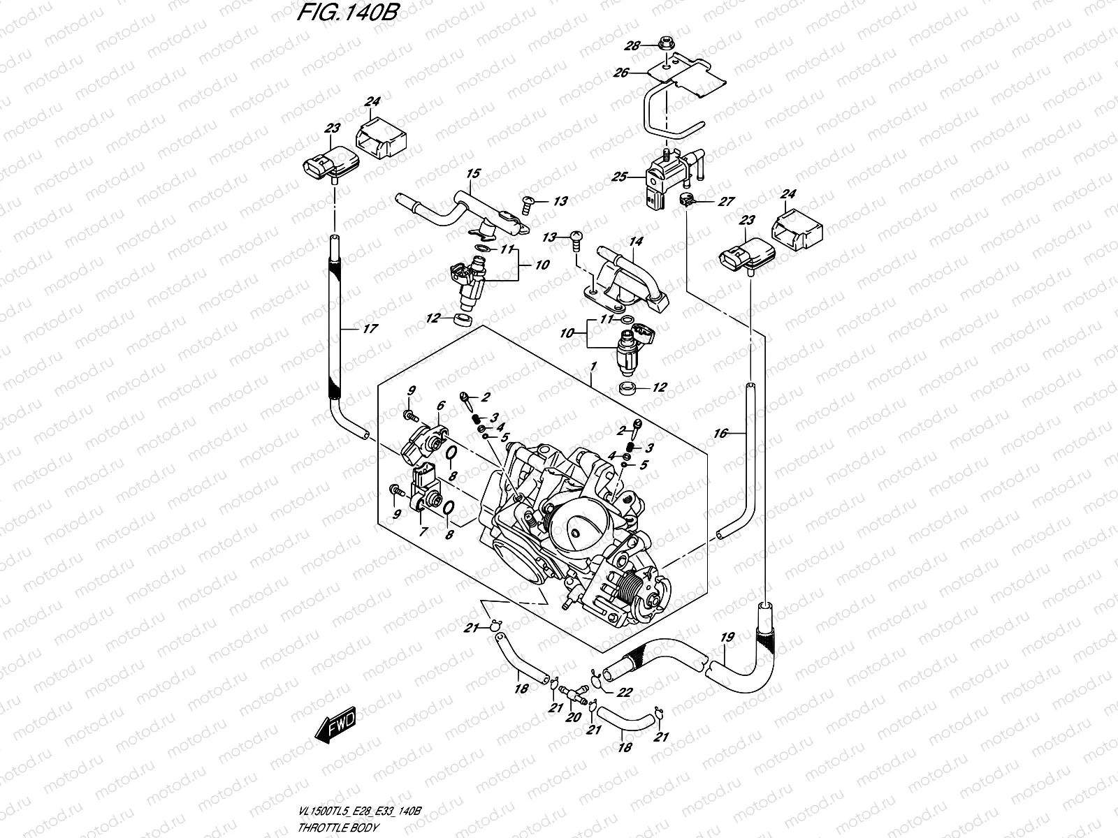 140B - THROTTLE BODY (VL1500TL5 E33)