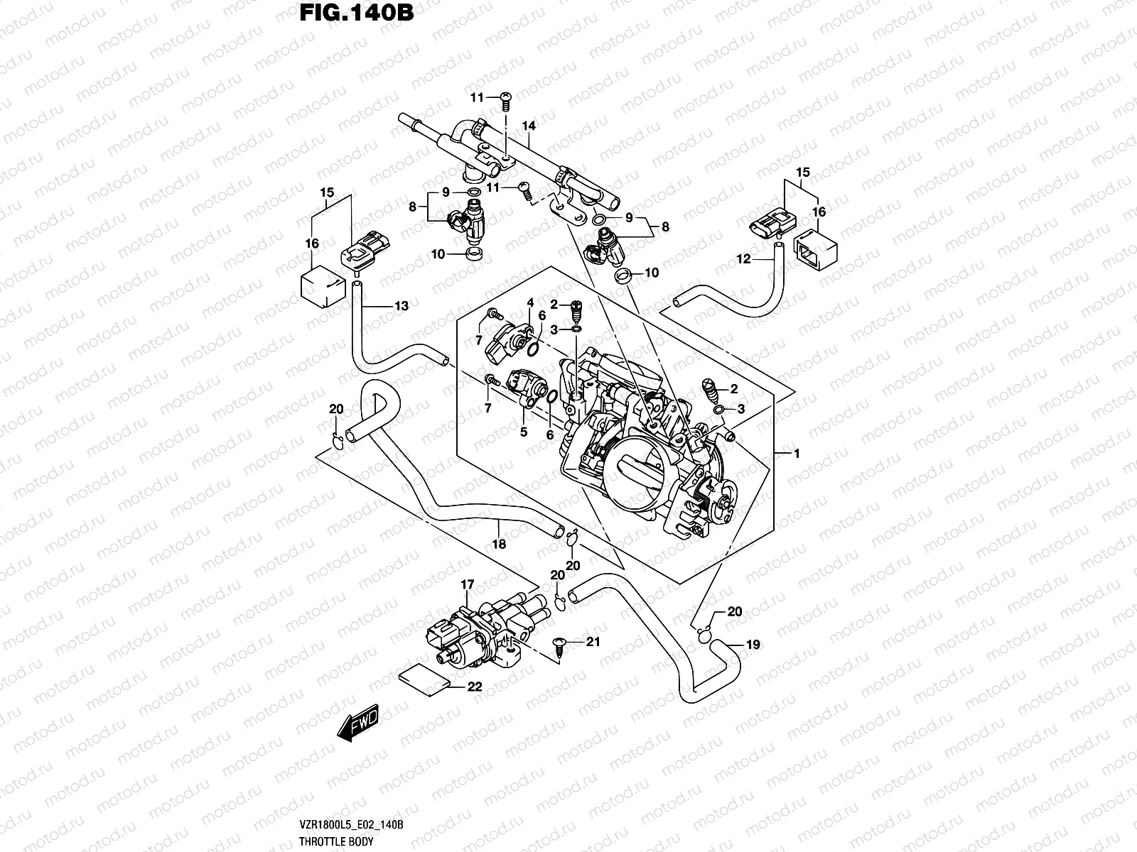 140B - THROTTLE BODY (VZR1800L5 E19)