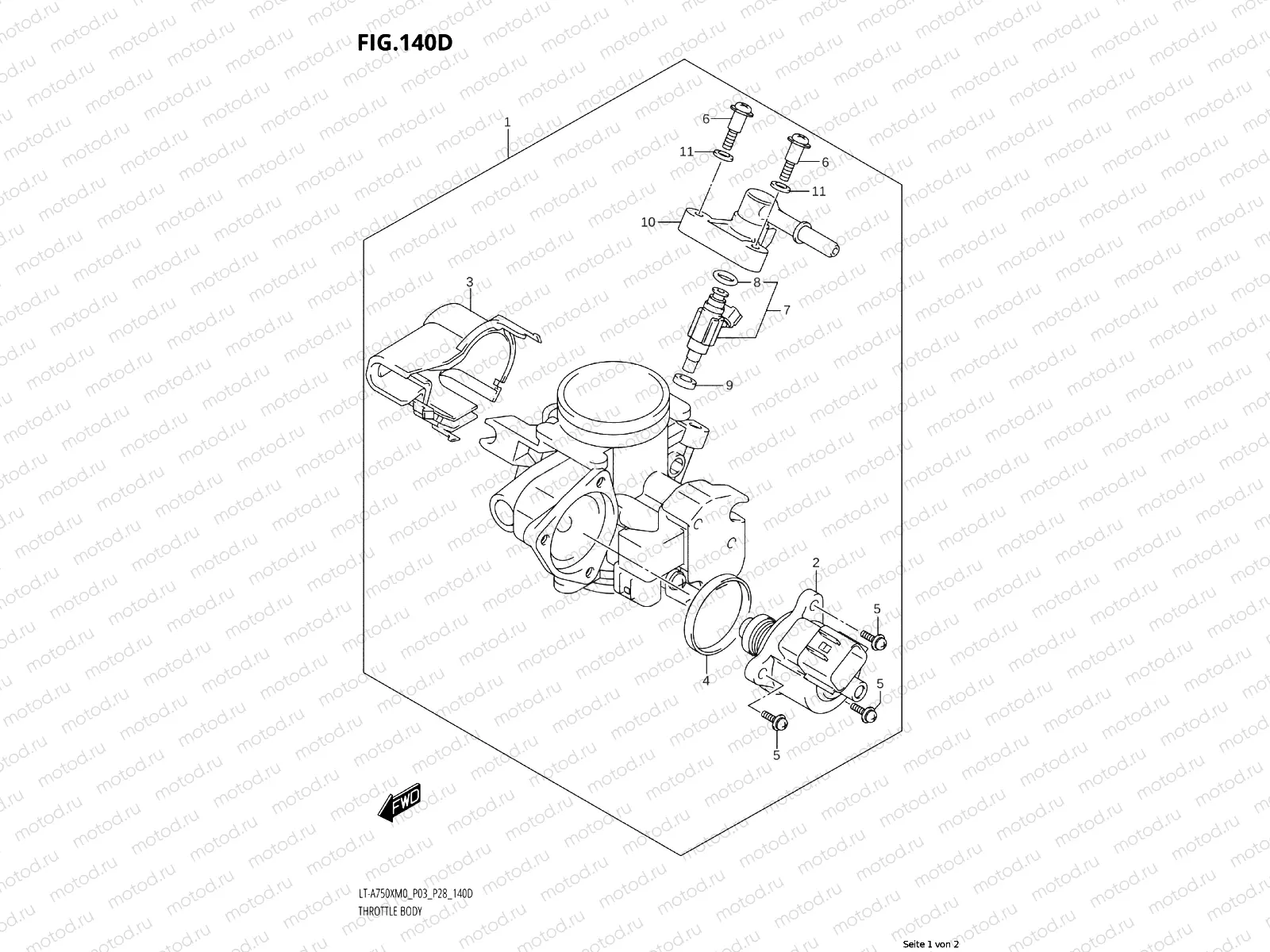 140D - THROTTLE BODY (LT-A750XP:M0:P03)