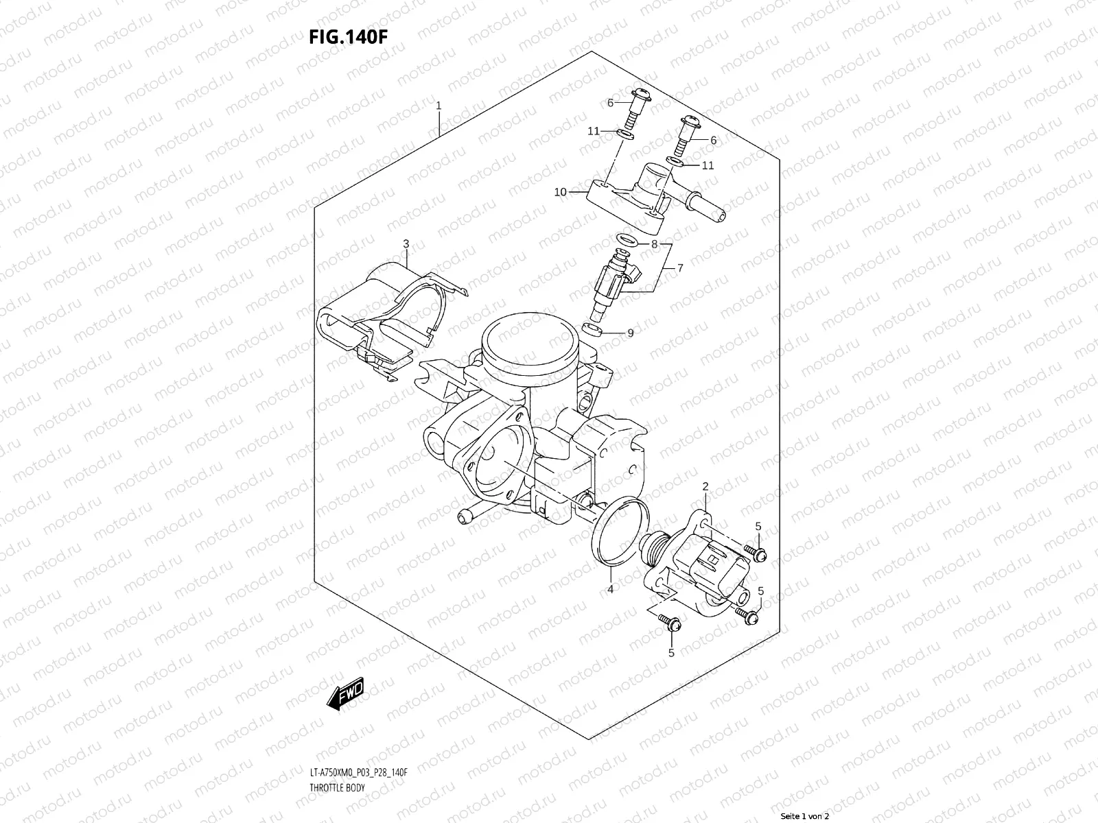 140G - THROTTLE BODY (LT-A750XPZ:M0:P03)