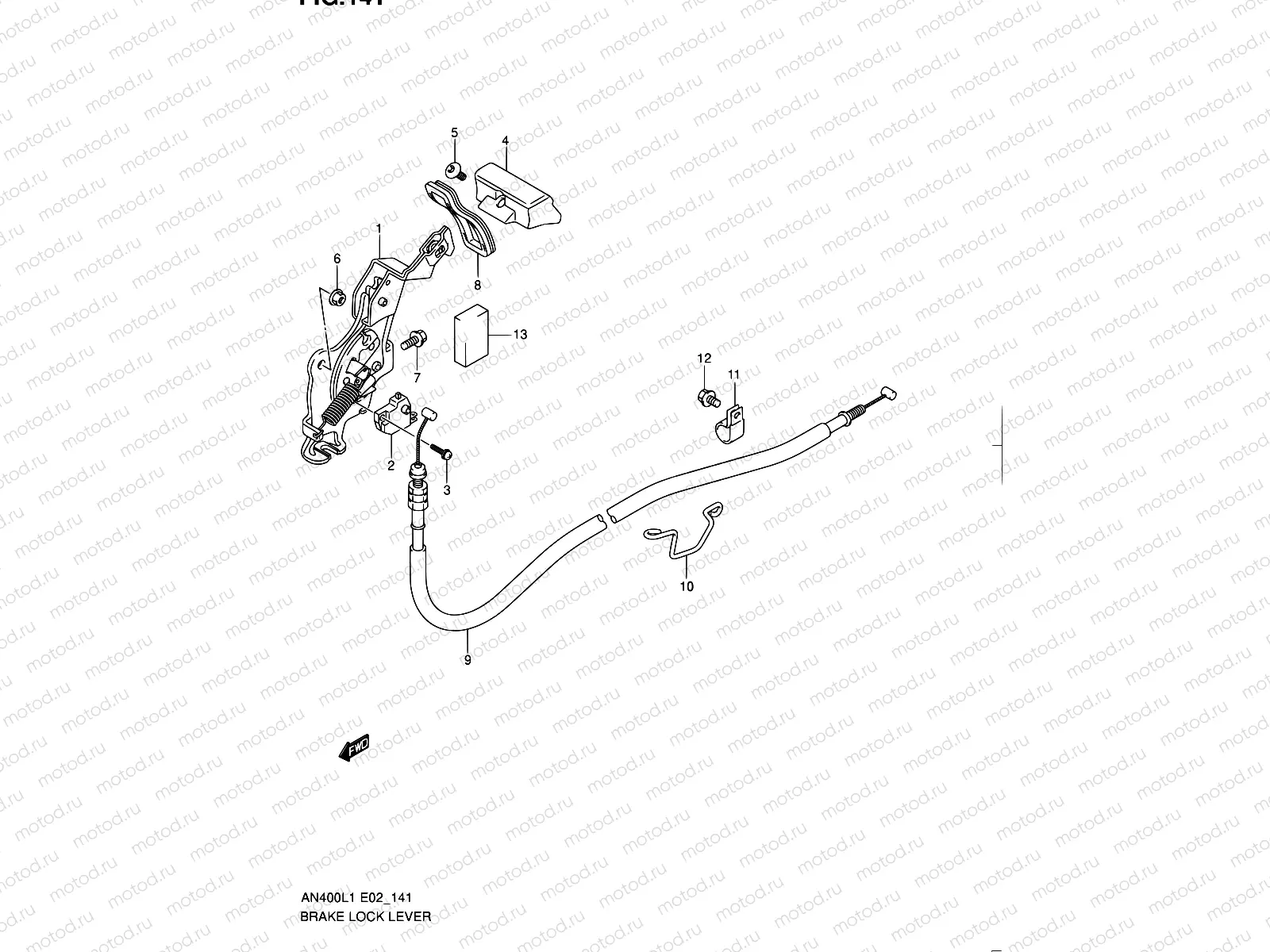 141 - BRAKE LOCK LEVER