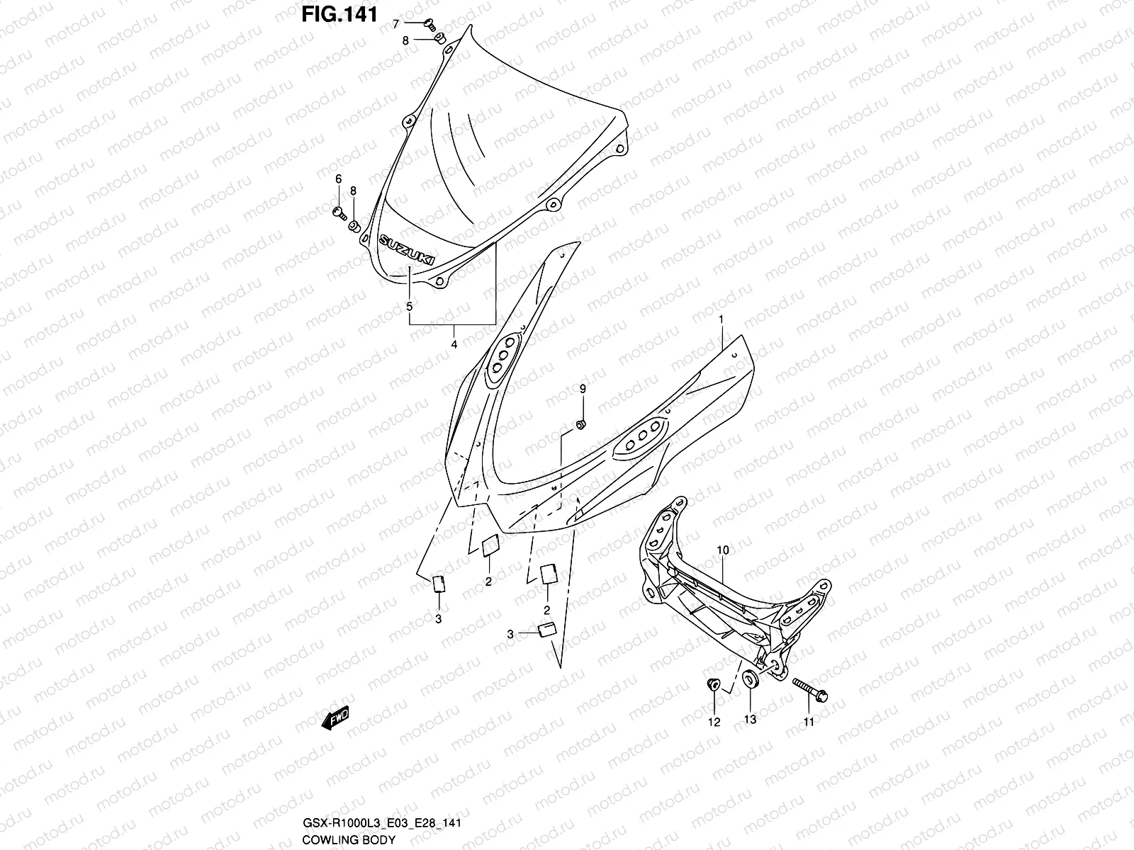 141 - COWLING BODY (GSX-R1000ZL3 E33)