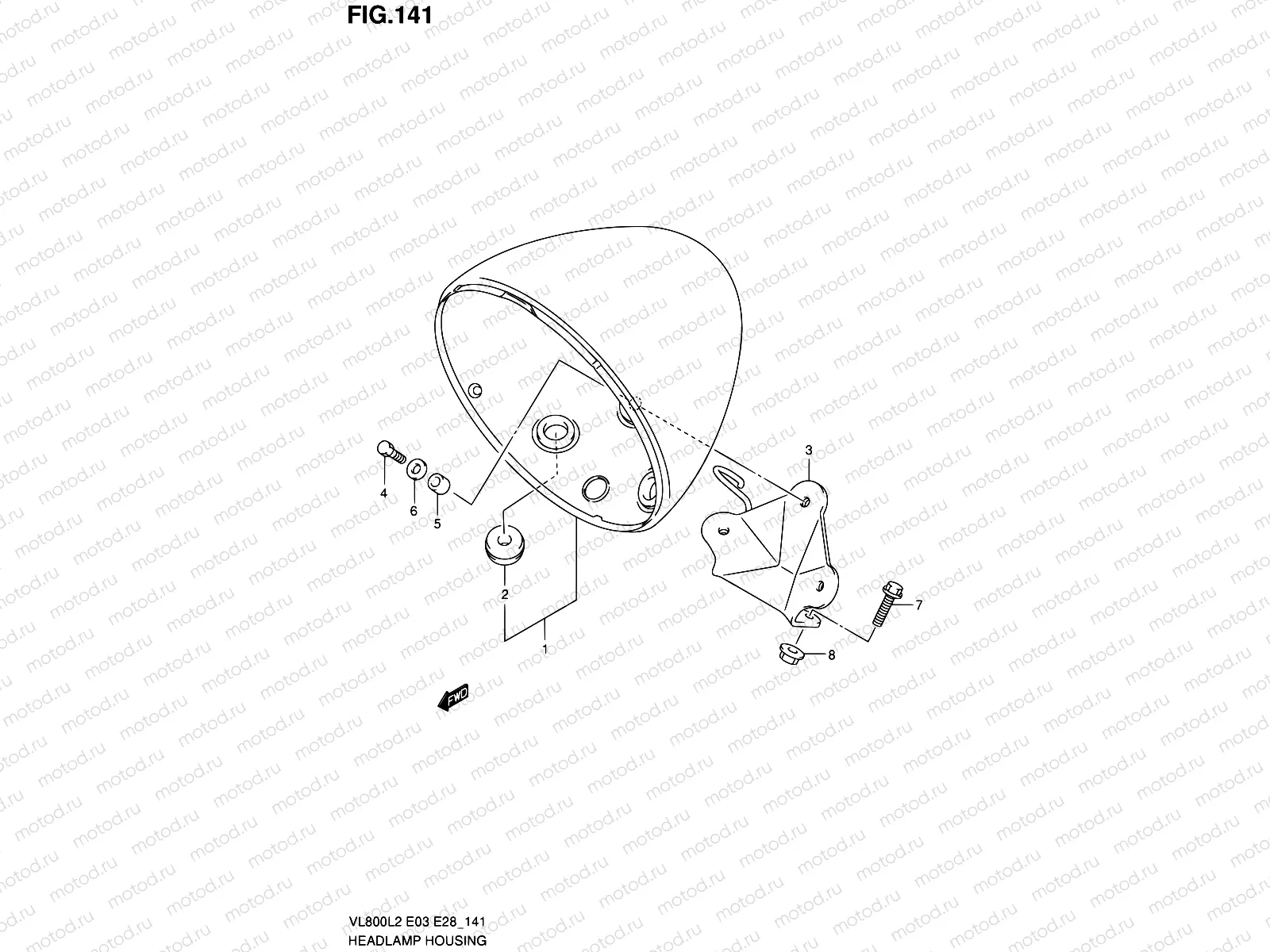141 - HEADLAMP HOUSING