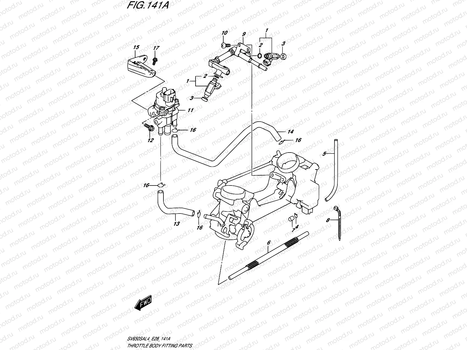 141A - THROTTLE BODY FITTING PARTS