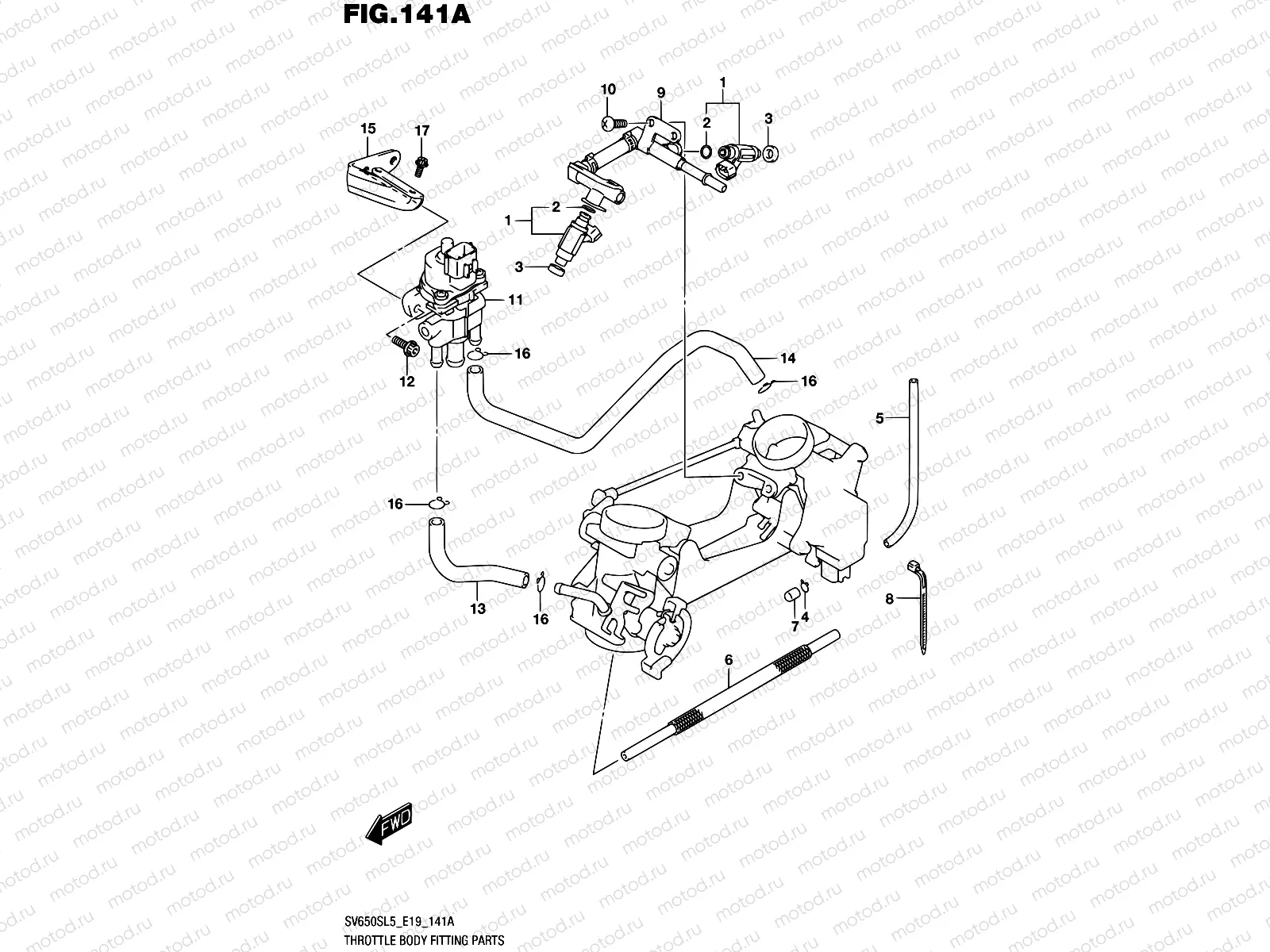 141A - THROTTLE BODY FITTING PARTS
