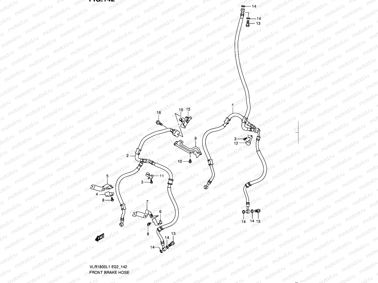 142 - FRONT BRAKE HOSE