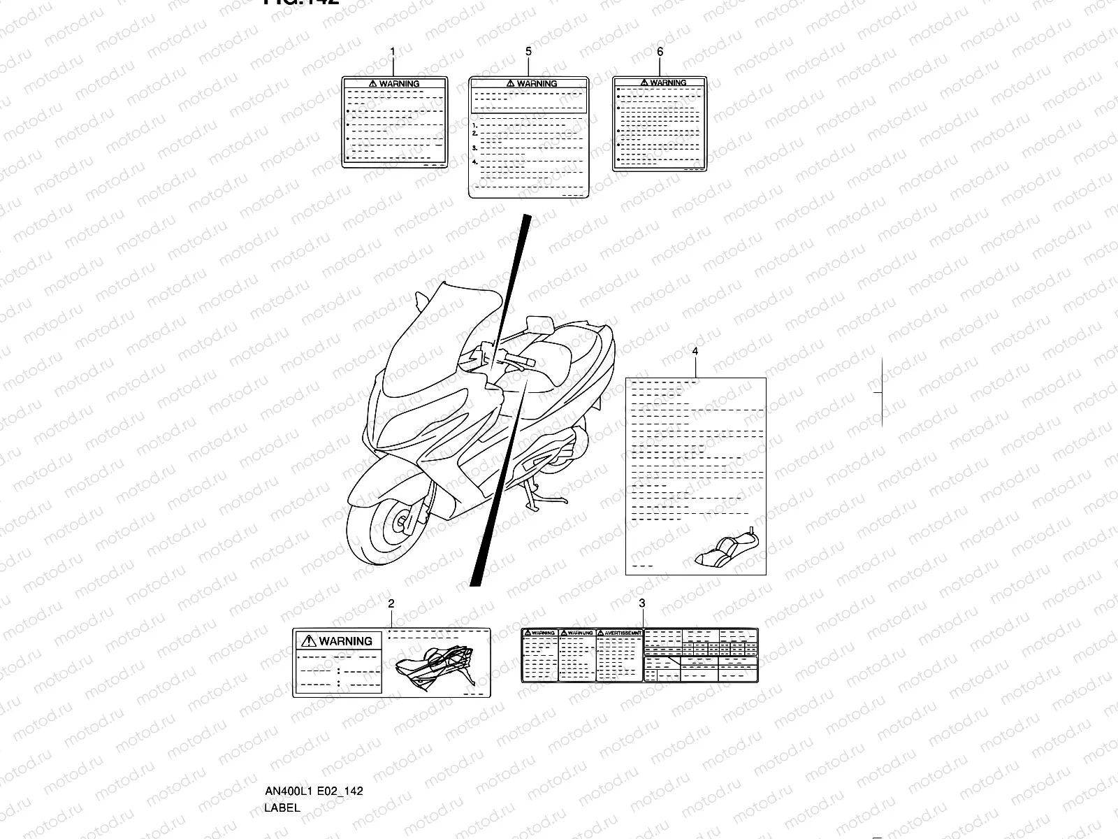 142 - LABEL (AN400L1 E19)
