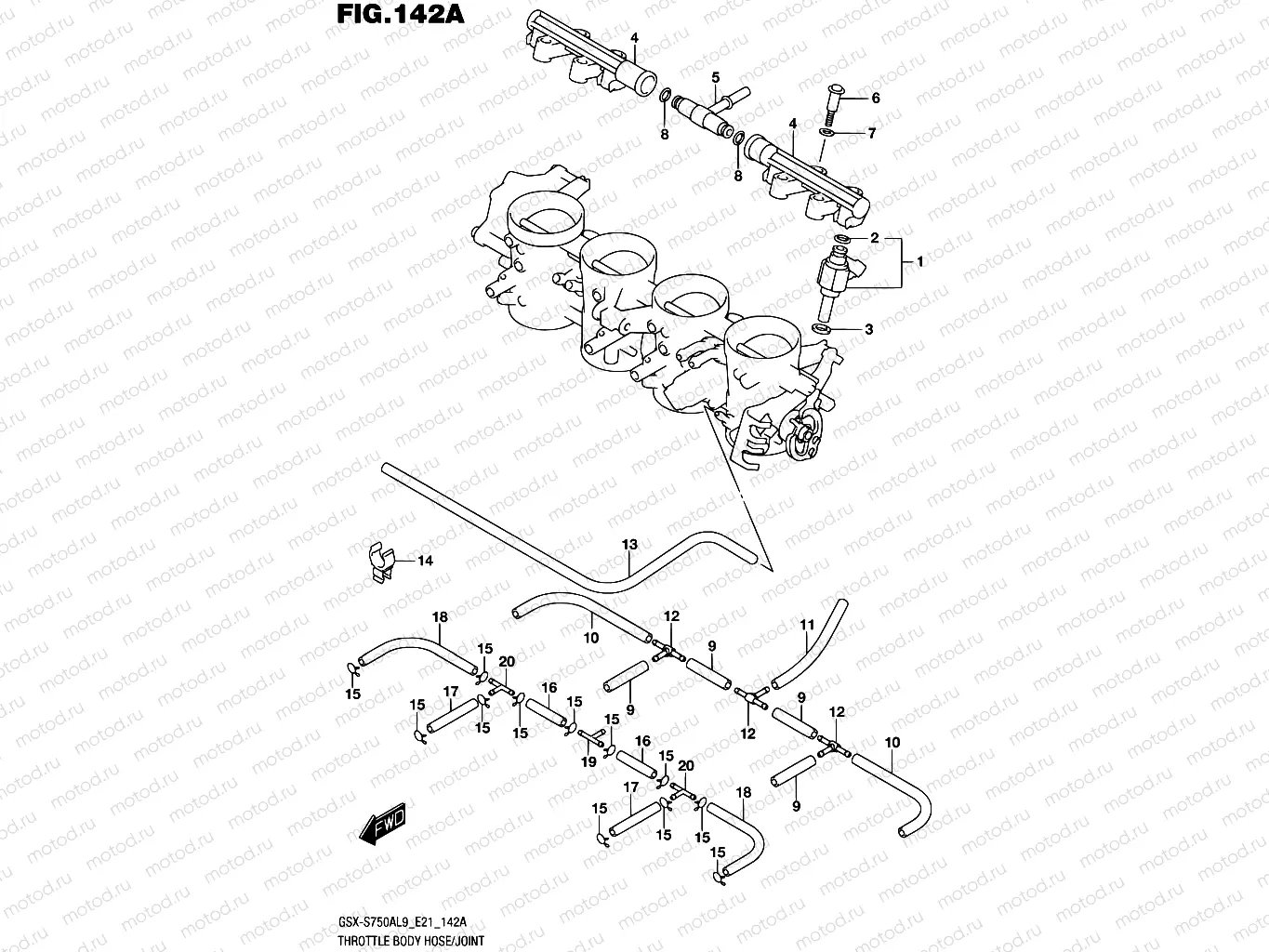 142A - THROTTLE BODY HOSE/JOINT