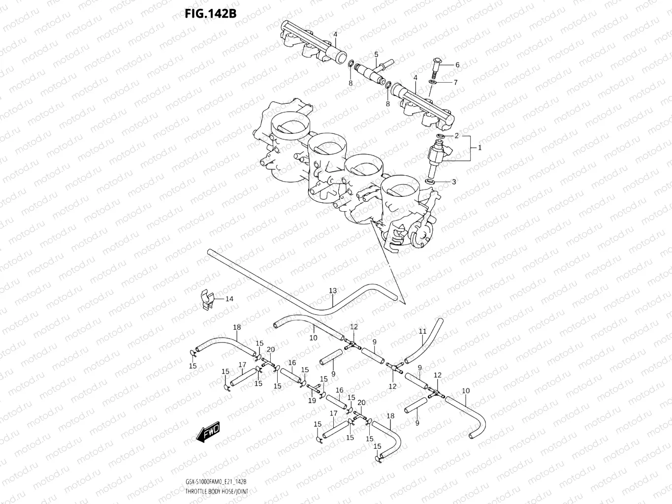 142B - THROTTLE BODY HOSE & JOINT