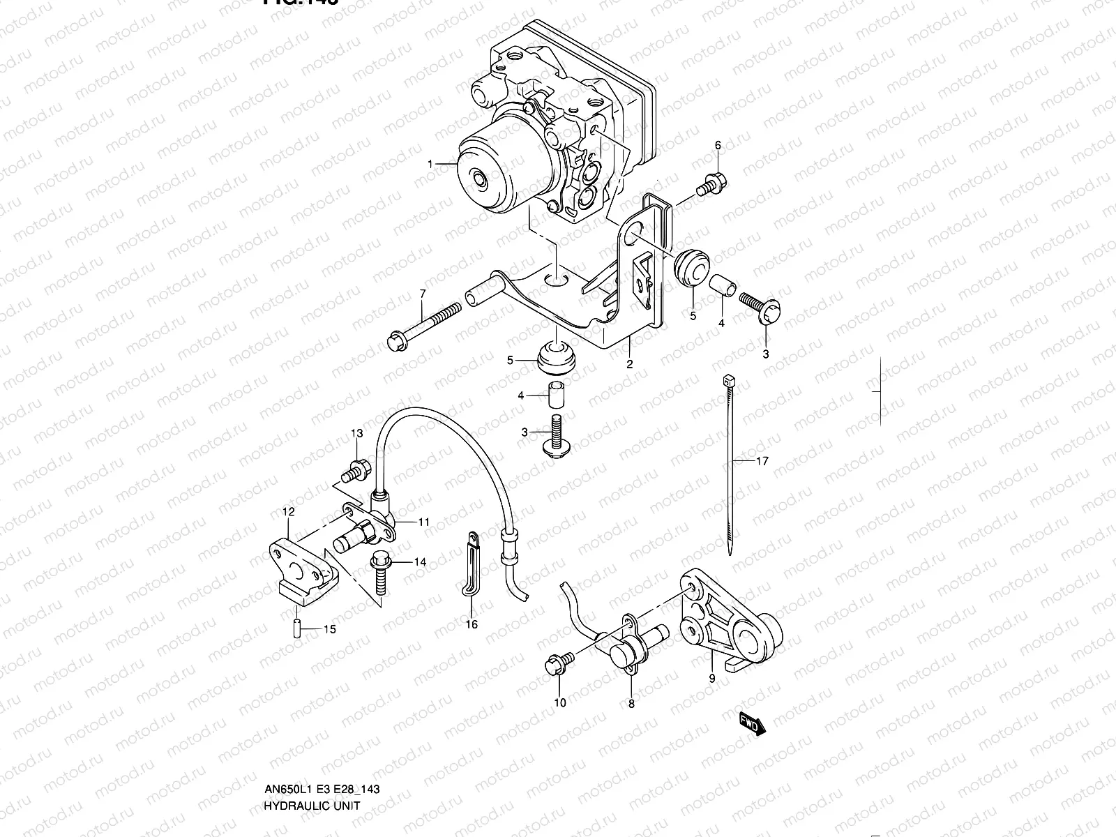 143 - HYDRAULIC UNIT (AN650AL1 E28)