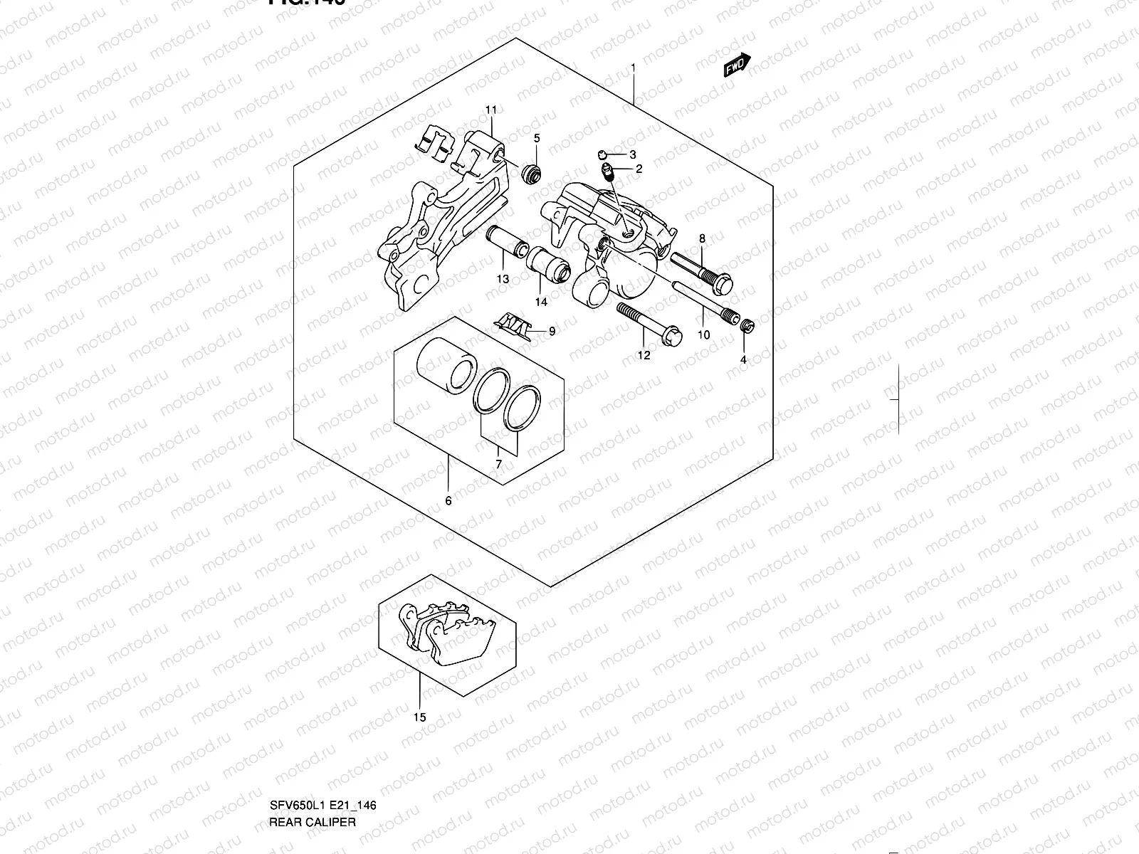 146 - REAR CALIPER (SFV650L1 E24)