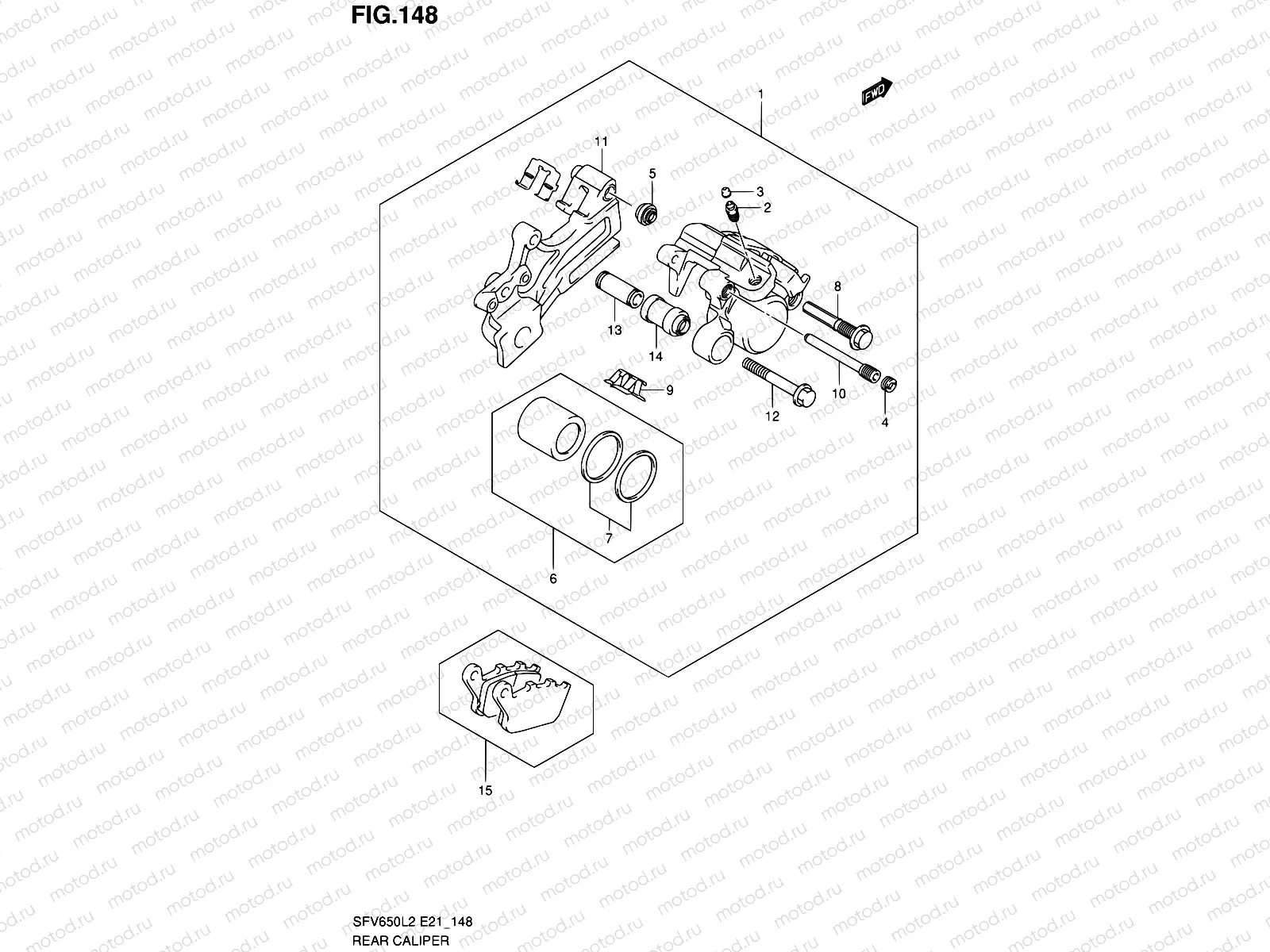 148 - REAR CALIPER (SFV650AL2 E21)