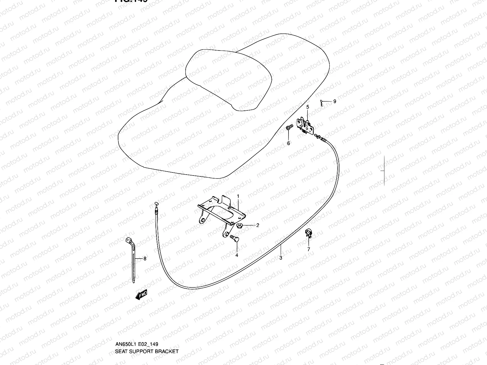 149 - SEAT SUPPORT BRACKET (AN650L1 E19)