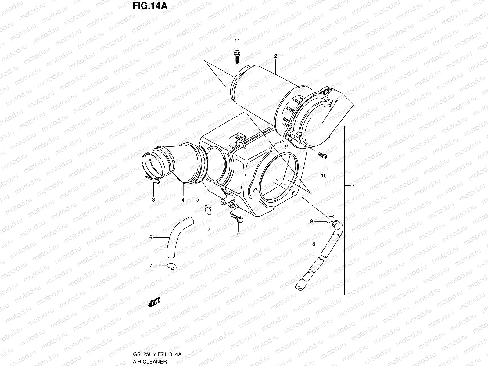 14A - AIR CLEANER (GS125SUY/GS125SUK1 P91)