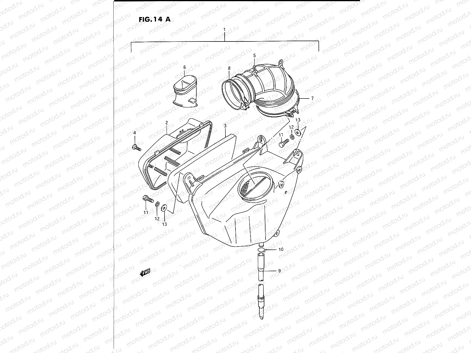 14A - AIR CLEANER (REAR)(MODEL S)