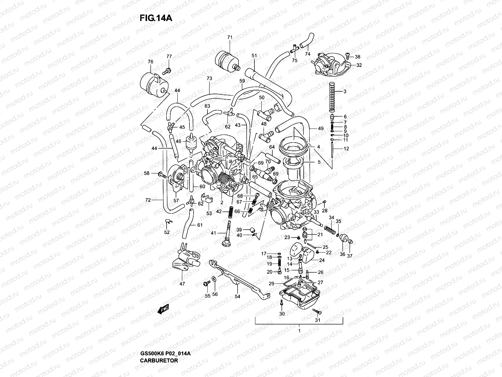 14A - CARBURETOR (MODEL K4/K5/K6)
