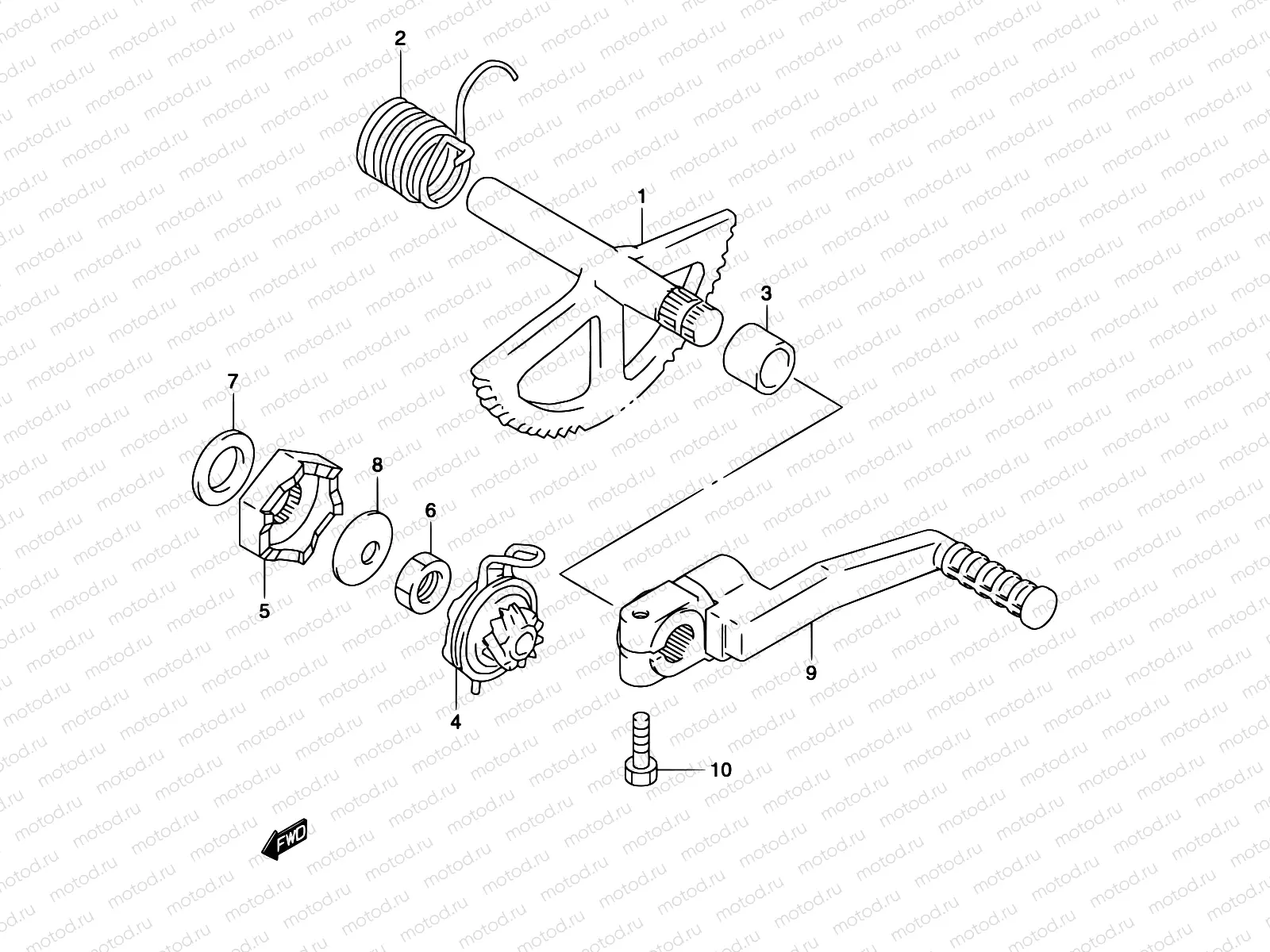 14A - KICK STARTER (MODEL K3/K4)