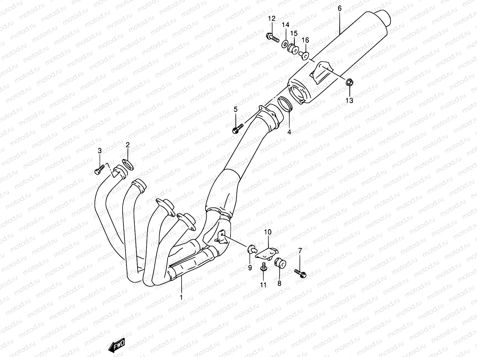 14A - MUFFLER (MODEL S/T/V)
