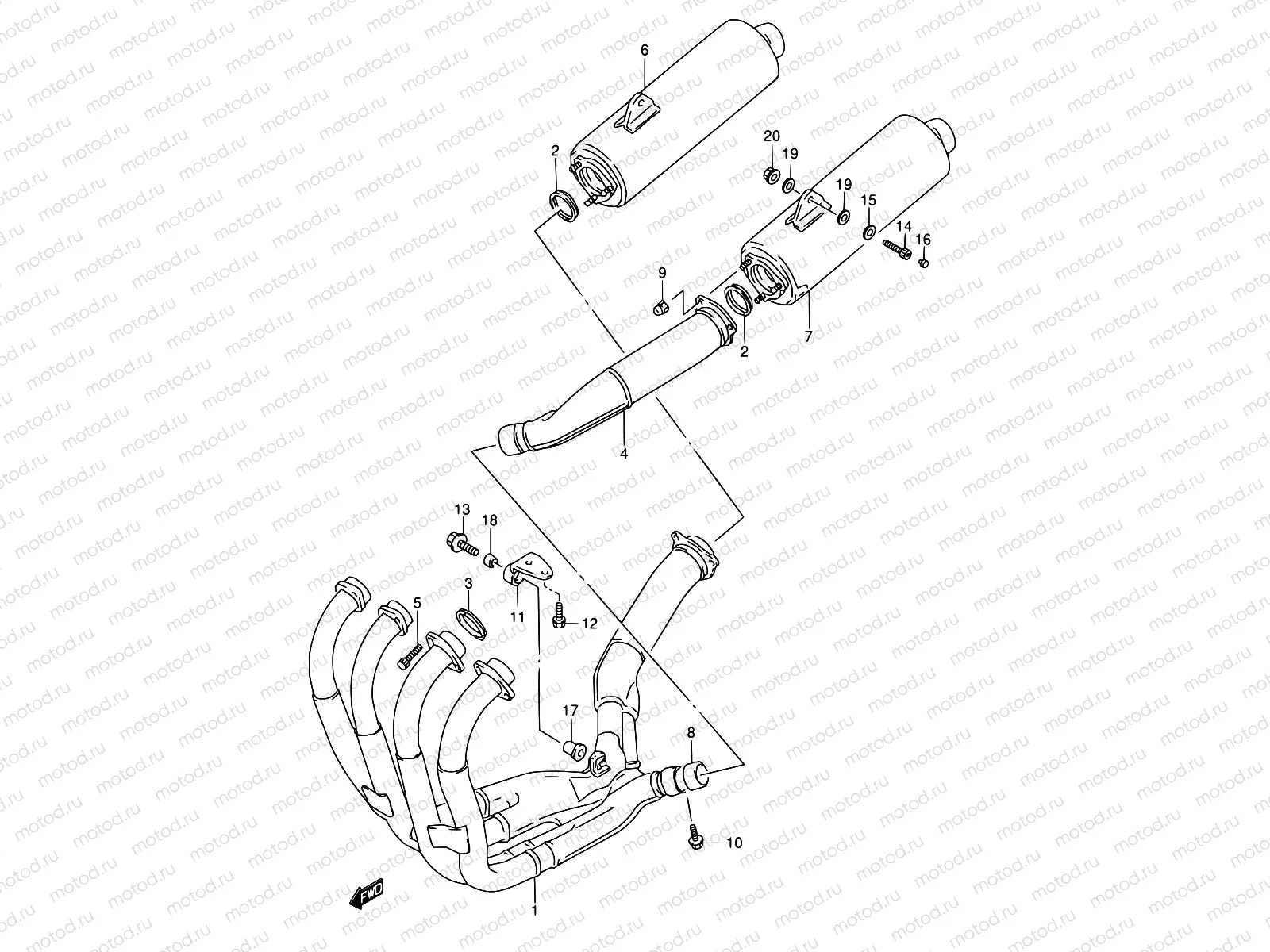14A - MUFFLER (MODEL S/T/V/W)