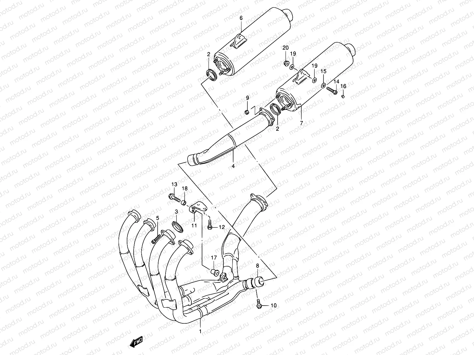 14A - MUFFLER (MODEL S/T/V/W)
