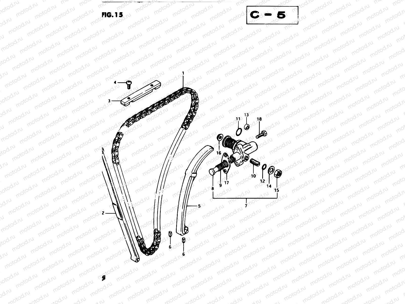 15 - CAM CHAIN (MODEL D)