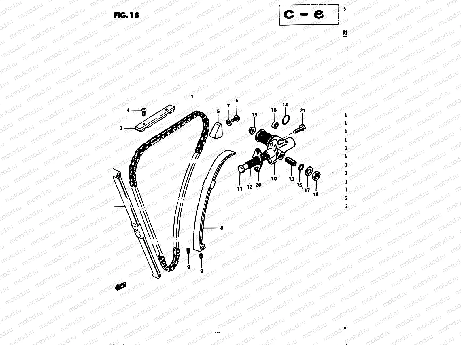 15 - CAM CHAIN (MODEL D)