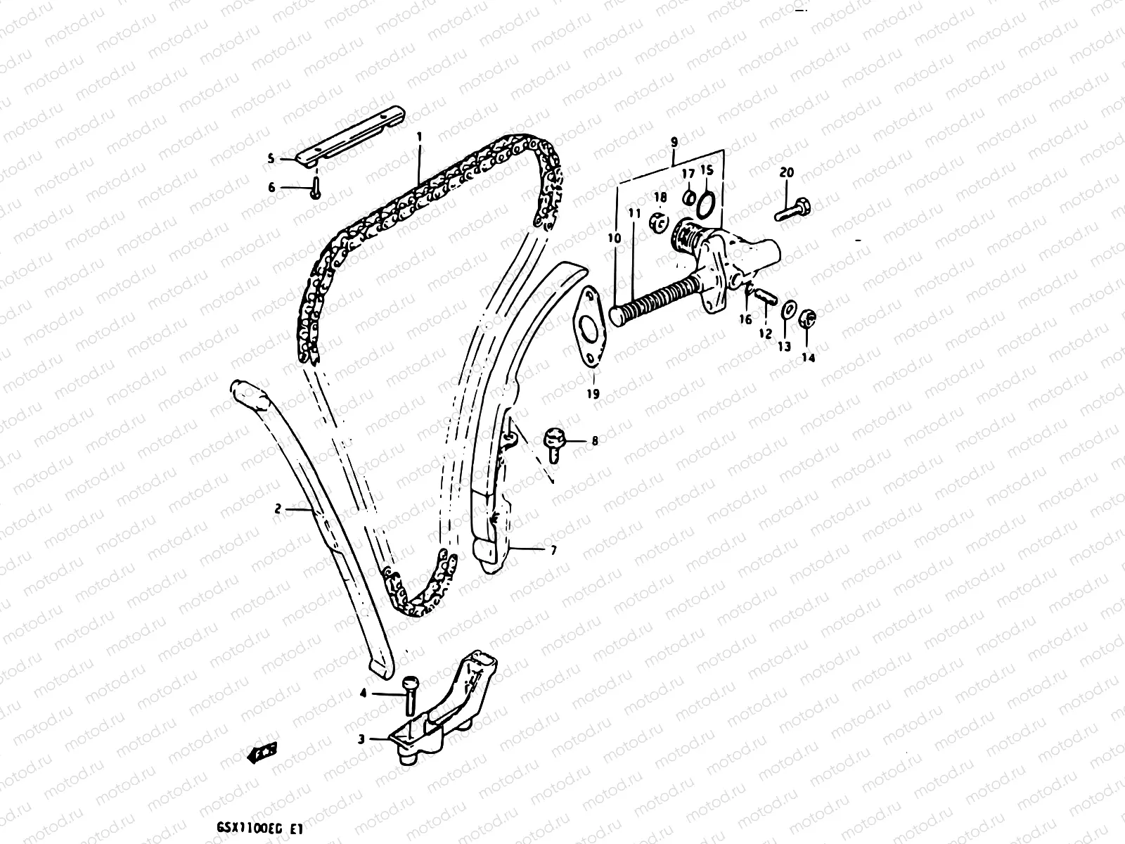 15 - CAM CHAIN (MODEL D)