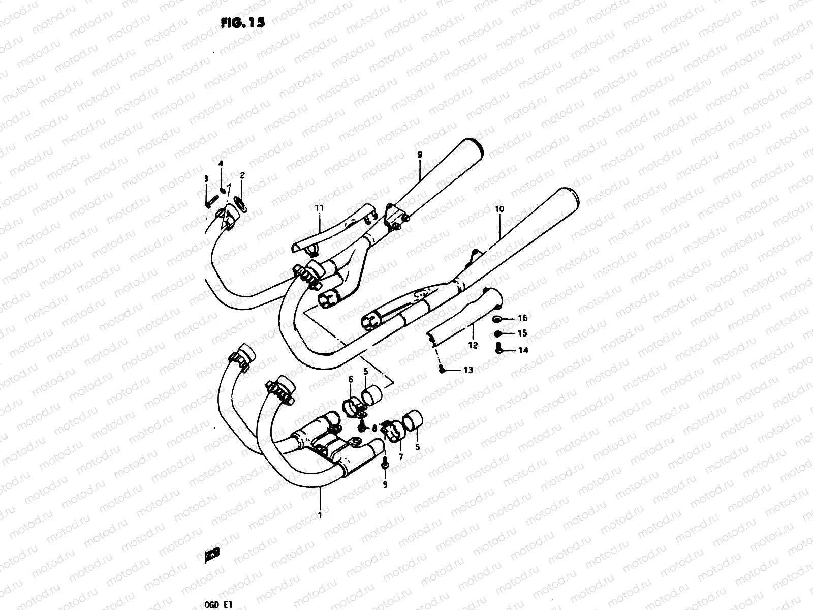 15 - MUFFLER (MODEL D)