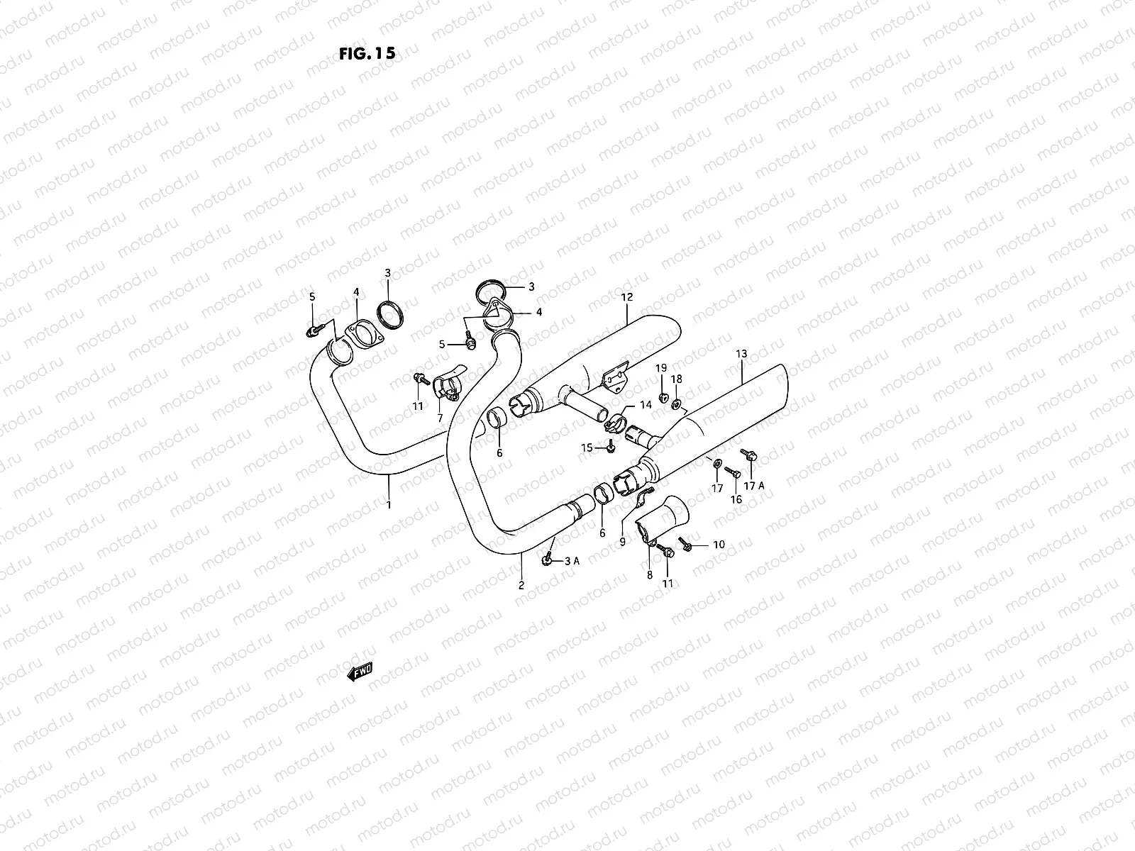 15 - MUFFLER (MODEL H/J/K/L/M/N/P/R)