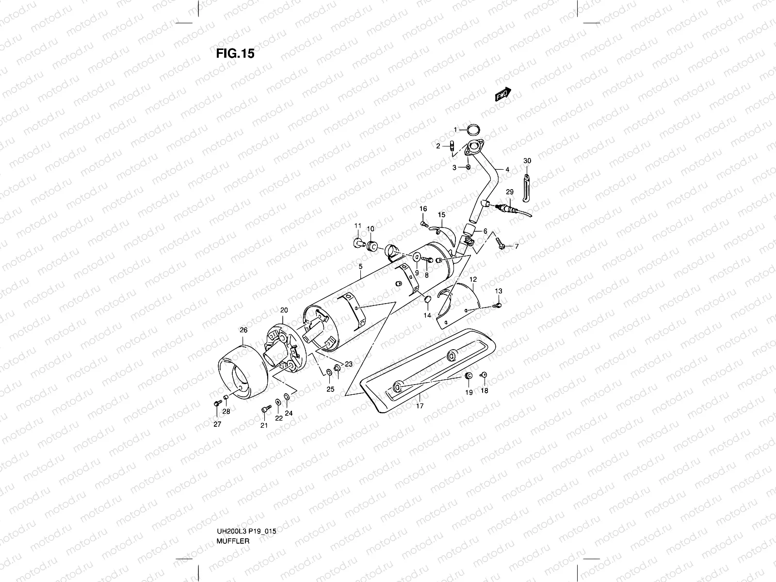 15 - MUFFLER (UH200Z)