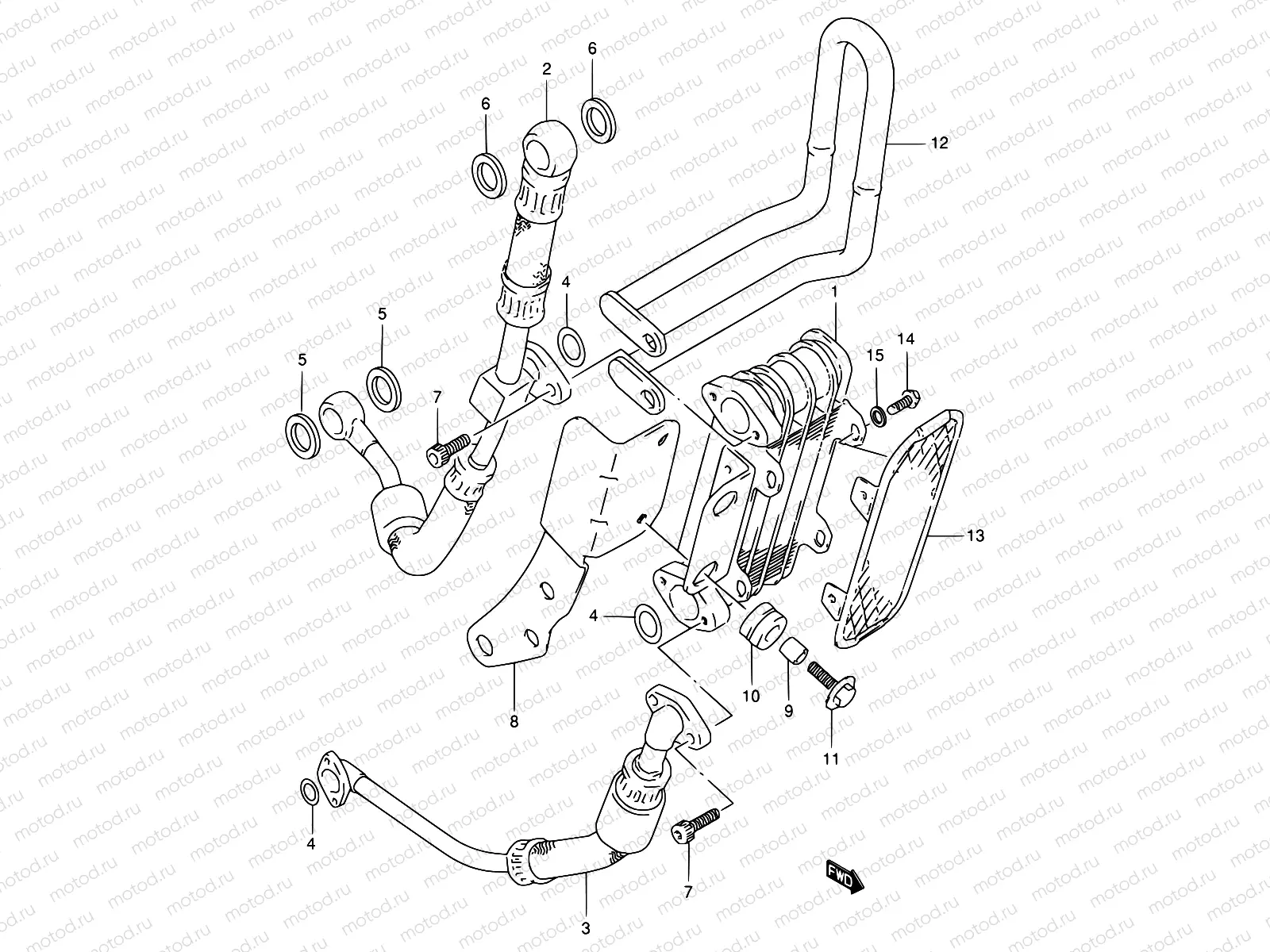 15 - OIL COOLER (OPTIONAL,EXCEPT E18)