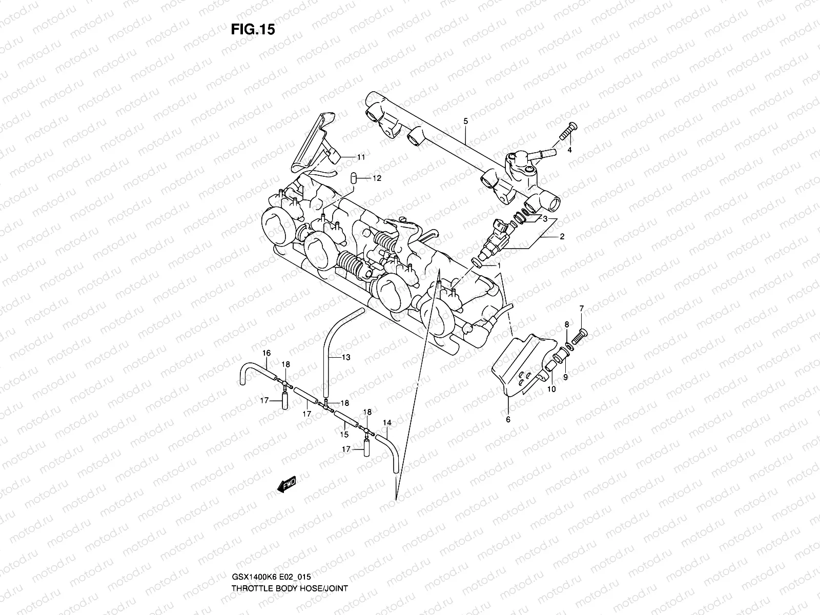 15 - THROTTLE BODY HOSE/JOINT
