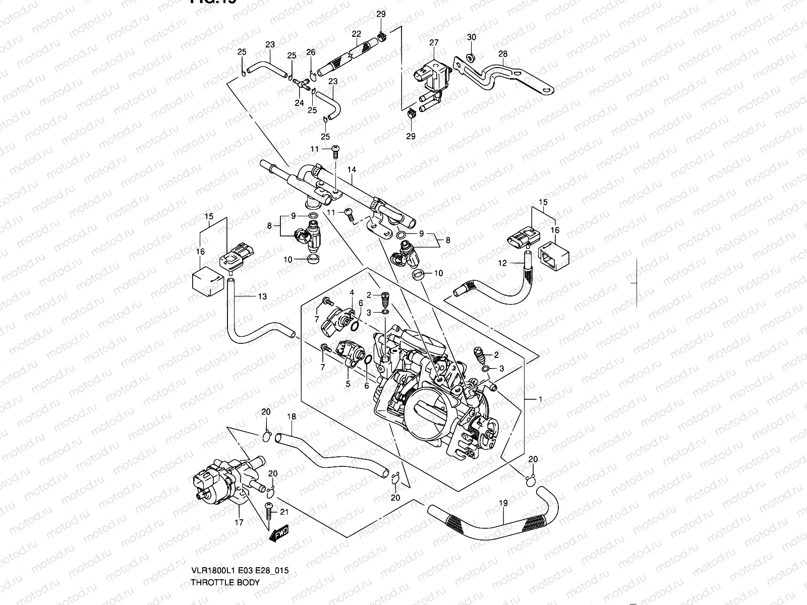 15 - THROTTLE BODY (VLR1800L1 E33)